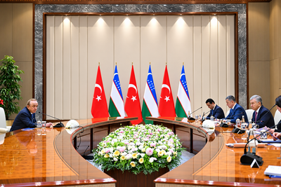 ÖZBEKISTAN CUMHURBAŞKANI, CENGIZ HOLDING YÖNETIM KURULU BAŞKANI ILE ENERJI ALANINDAKI IŞ BIRLIĞINI GÖRÜŞTÜ